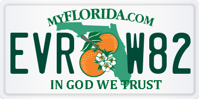 FL license plate EVRW82