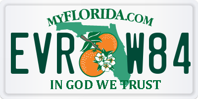 FL license plate EVRW84