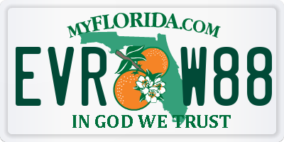 FL license plate EVRW88