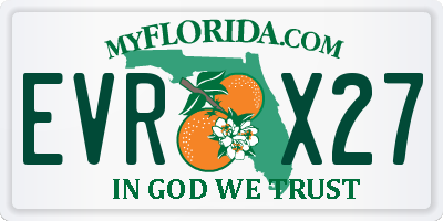 FL license plate EVRX27