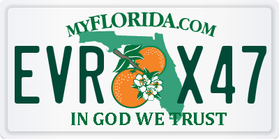 FL license plate EVRX47