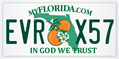 FL license plate EVRX57