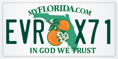 FL license plate EVRX71