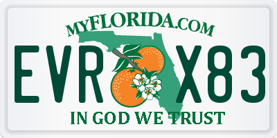 FL license plate EVRX83