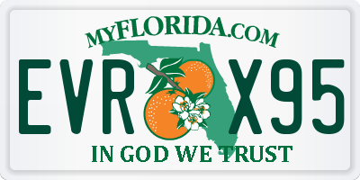 FL license plate EVRX95