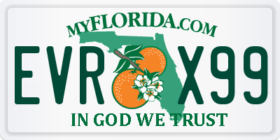 FL license plate EVRX99