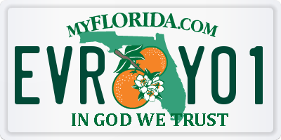FL license plate EVRY01