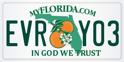 FL license plate EVRY03
