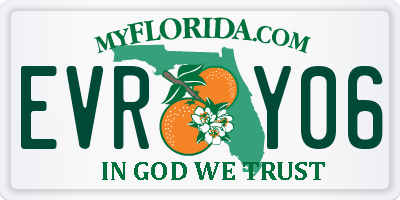 FL license plate EVRY06