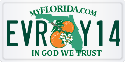 FL license plate EVRY14