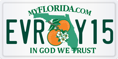 FL license plate EVRY15