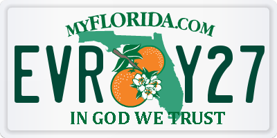 FL license plate EVRY27