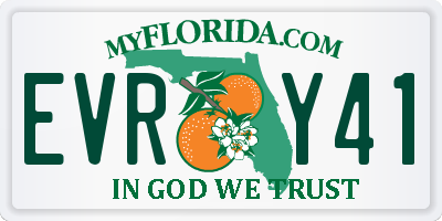 FL license plate EVRY41