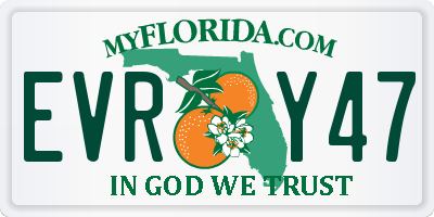 FL license plate EVRY47