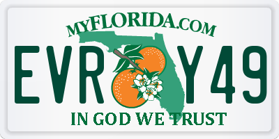 FL license plate EVRY49