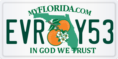 FL license plate EVRY53