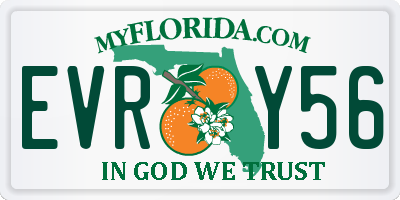 FL license plate EVRY56