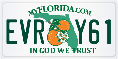 FL license plate EVRY61