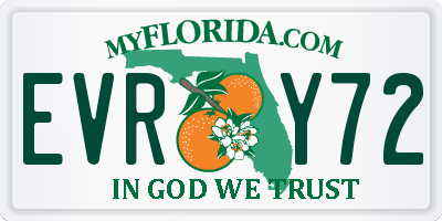 FL license plate EVRY72