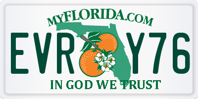 FL license plate EVRY76