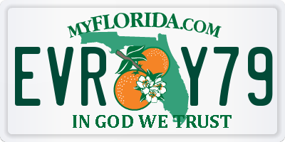 FL license plate EVRY79