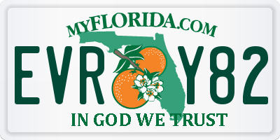 FL license plate EVRY82