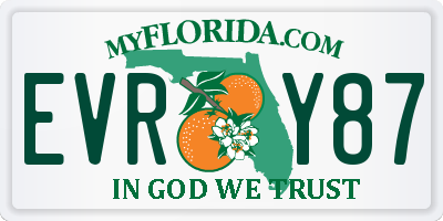 FL license plate EVRY87