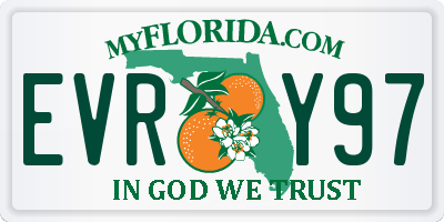 FL license plate EVRY97