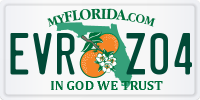 FL license plate EVRZ04