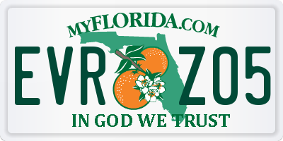 FL license plate EVRZ05