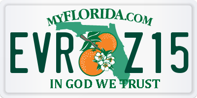 FL license plate EVRZ15