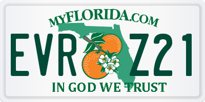 FL license plate EVRZ21
