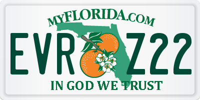 FL license plate EVRZ22