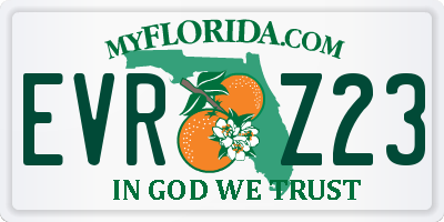 FL license plate EVRZ23