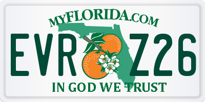 FL license plate EVRZ26