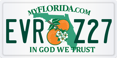 FL license plate EVRZ27