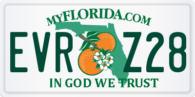 FL license plate EVRZ28