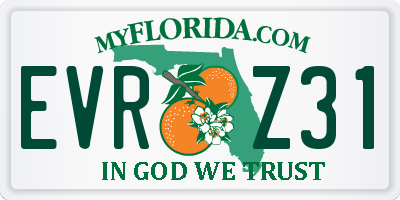 FL license plate EVRZ31