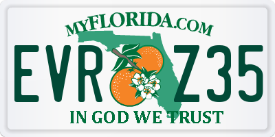 FL license plate EVRZ35