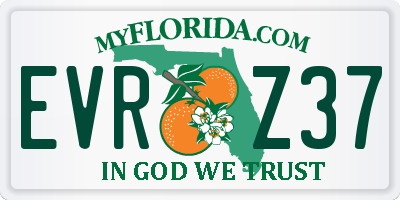 FL license plate EVRZ37