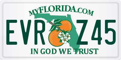 FL license plate EVRZ45