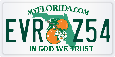 FL license plate EVRZ54