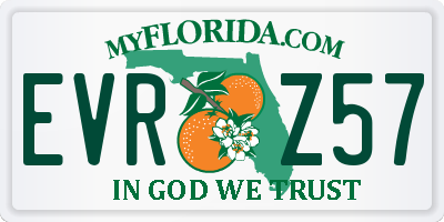 FL license plate EVRZ57
