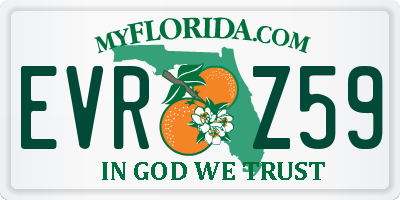 FL license plate EVRZ59