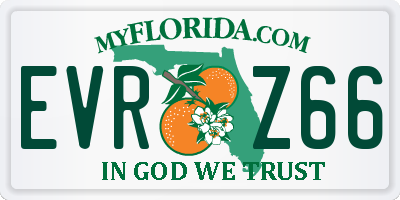 FL license plate EVRZ66
