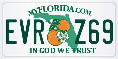 FL license plate EVRZ69