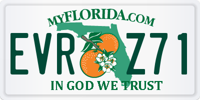 FL license plate EVRZ71