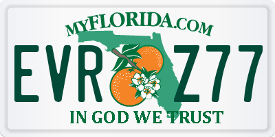 FL license plate EVRZ77