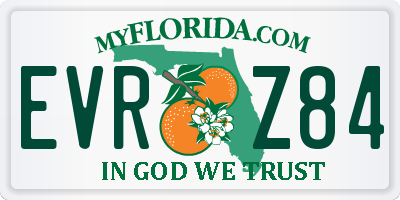 FL license plate EVRZ84