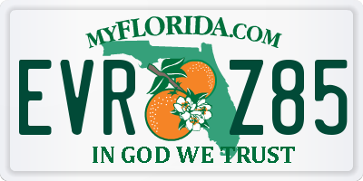 FL license plate EVRZ85